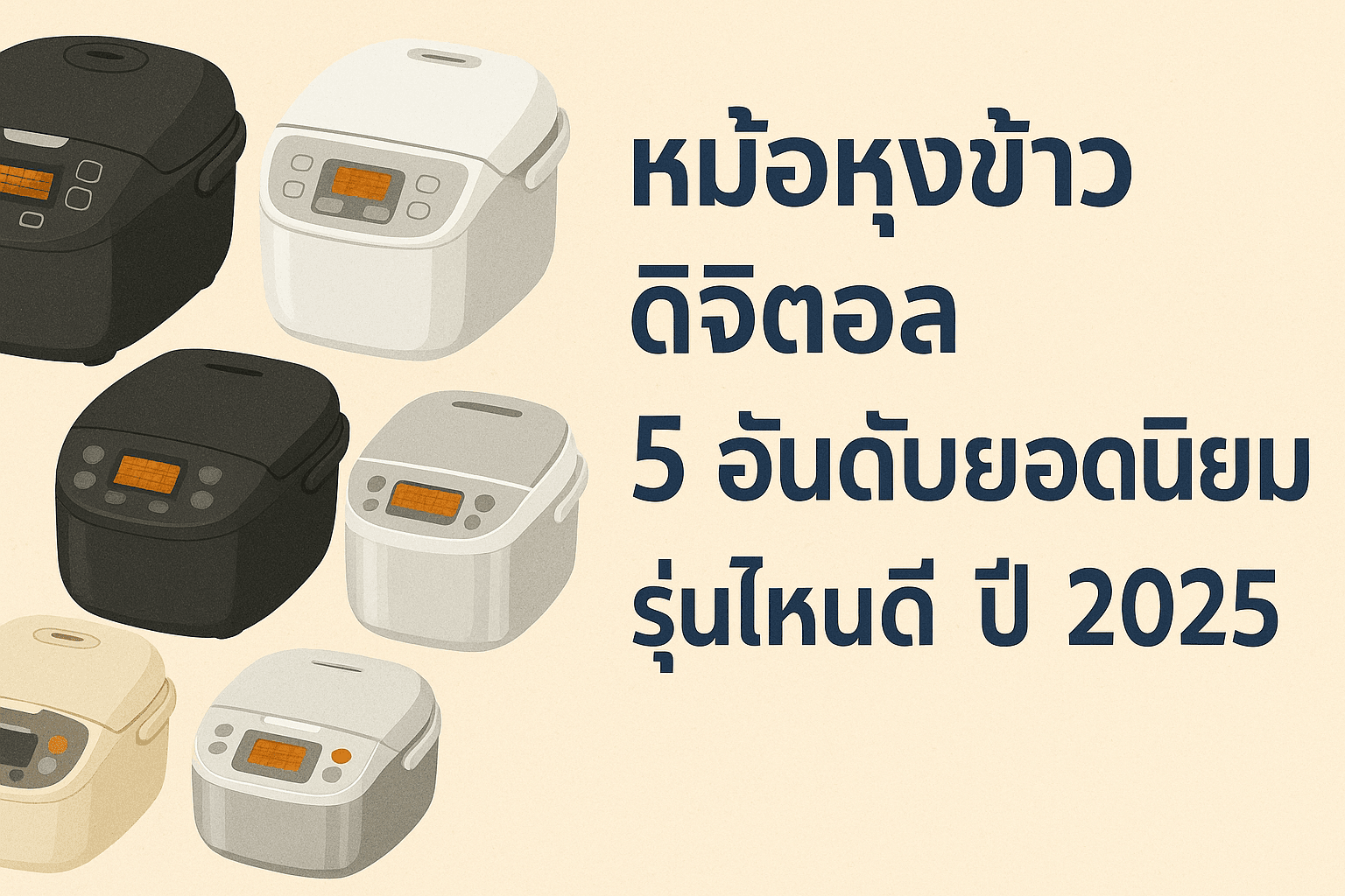 หม้อหุงข้าวดิจิตอล 5 อันดับยอดนิยม รุ่นไหนดี ปี 2025