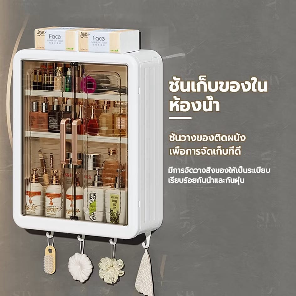 กล่องเก็บของติดผนัง/กล่องพลาสติกมีฝาปิด